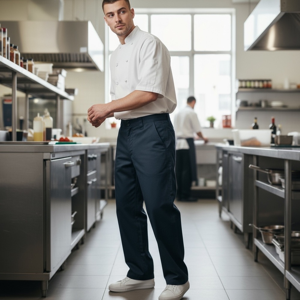 Men's Black Chef Culinary Work Pants‎ 36